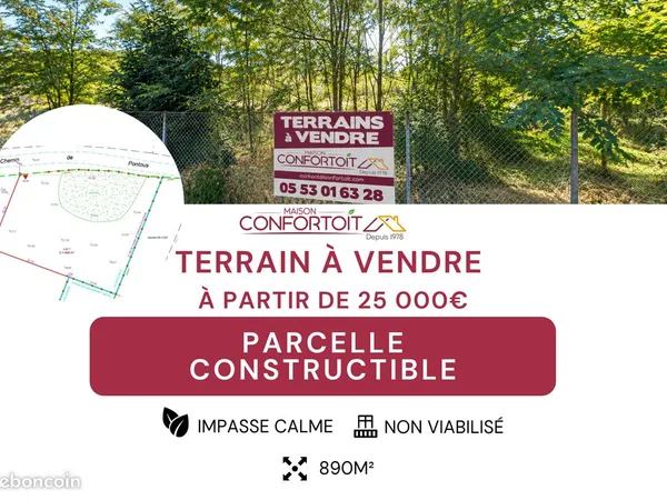 Terrain Constructible à vendre - Villeneuve-sur-Lot