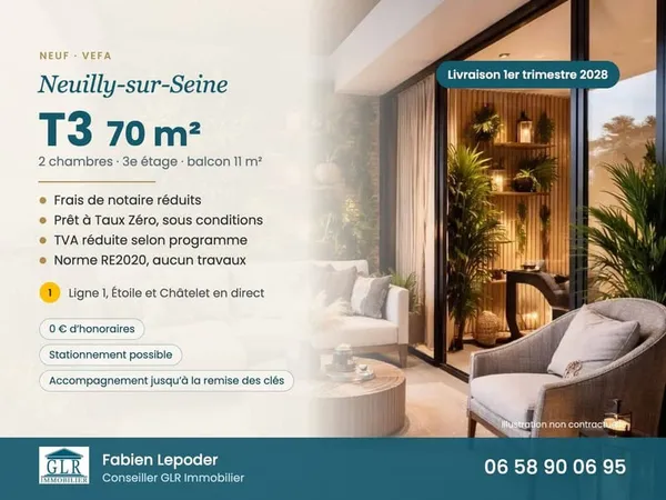 Appartement 3 pièces 70 m²
