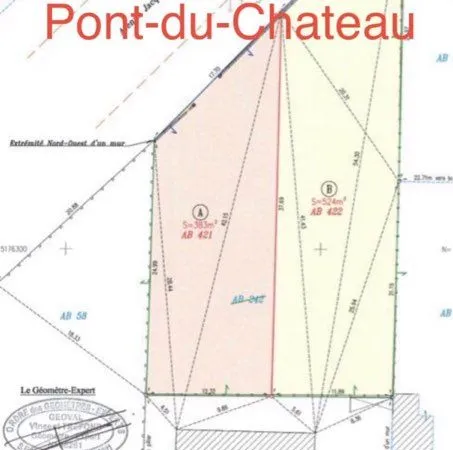 Vends ou échange Terrain à bâtir à 5 minutes de Pont du Château