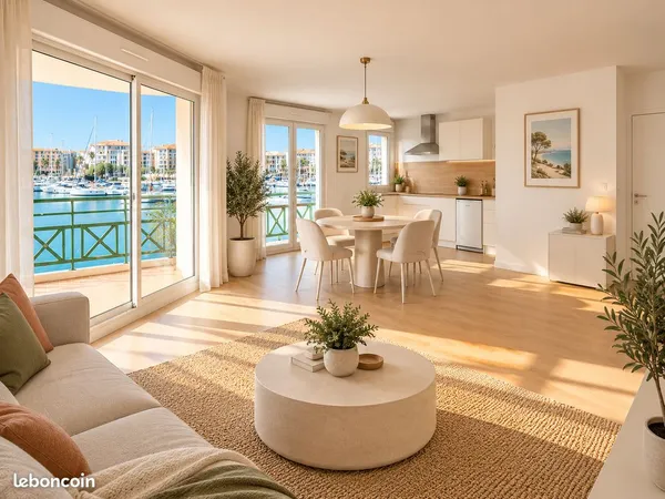 Port Fréjus - Superbe T2 de 51 m² avec magnifique balcon et vue imprenable sur le port