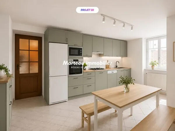 Saint-Mars-la-Brière : Maison de plain-Pied, 105 m² avec grand terrain de 1 800 m2.