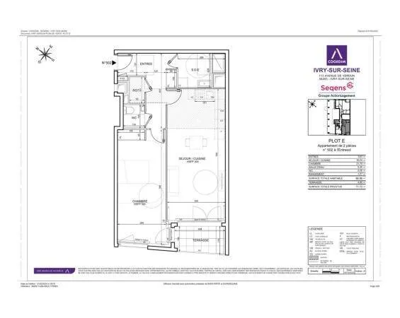 Appartement 2 pièces 66 m²