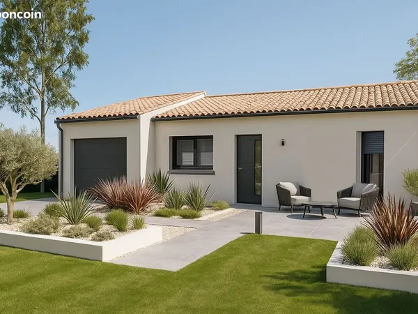 Maison de 88.87 m² sur un terrain de 390 m² à FLEAC en CHARENTE (16)