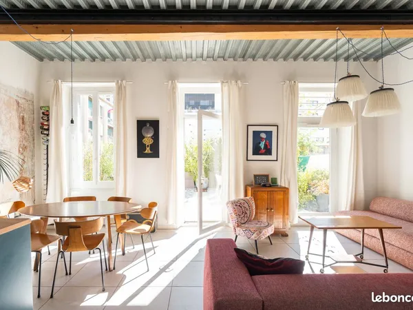 Triplex meublé design - esprit maison - 3 chambres + bureau - 45 m² de terrasse - cinq avenues longc