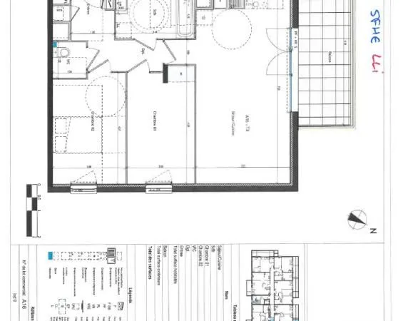 Appartement 3 pièces 65 m²