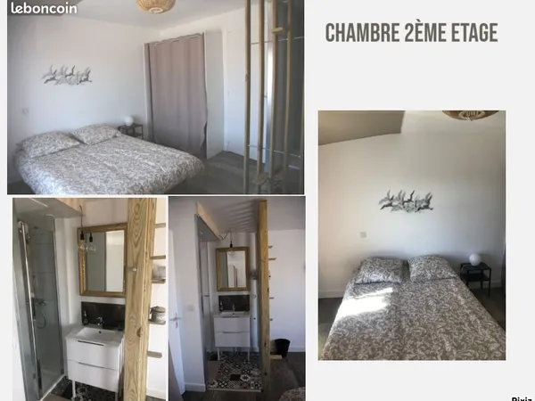 Chambre en colocation meublée avec salle d'eau et WC privatifs - 10 mn du Puy du Fou - Saint Michel 