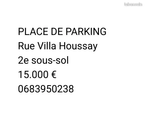 Villa houssay parking