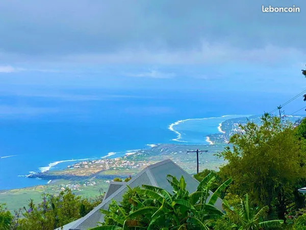 Terrain vue mer exceptionnelle - 180° sur le lagon - saint-leu