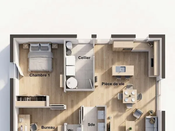 Maison 2 pièces 59 m²