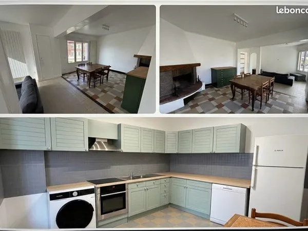 Maison MEUBLÉE entièrement rénovée - 95 m² - 3 chambres - Garage - Sous-sol