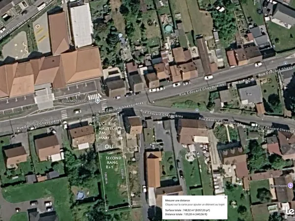 Terrain 750 m² Mont de Péruwelz