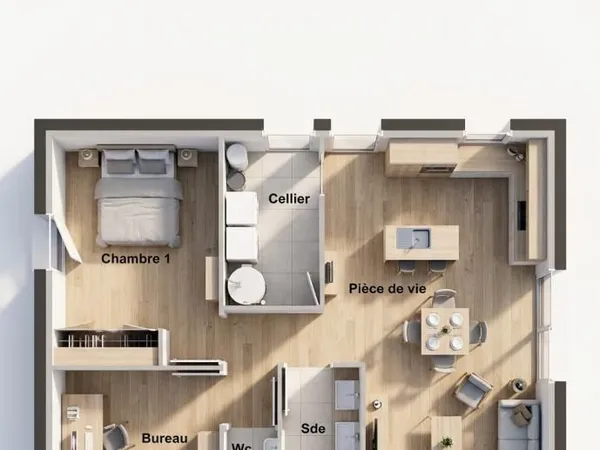 Maison 2 pièces 59 m²
