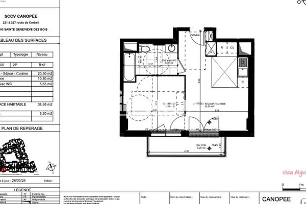 Appartement 2 pièces 37 m²