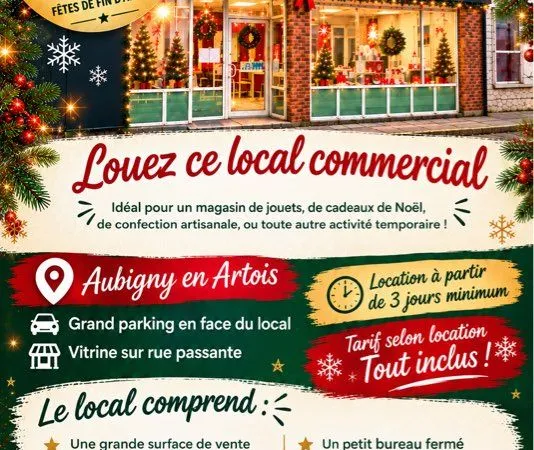 Location local commercial - boutique éphémère