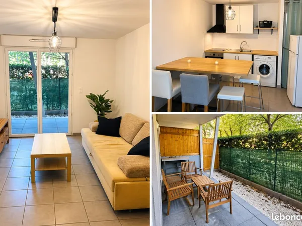 T2 MEUBLÉ 39 m² - JARDIN PRIVATIF 17 m² - PARKING - MONTPELLIER