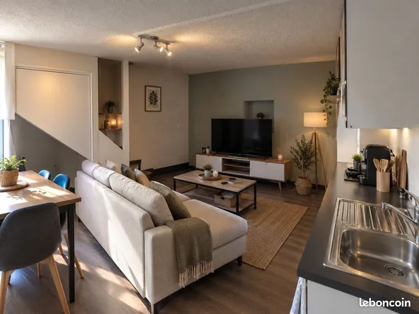 Appartement lumineux T2 rénové de 35m² à Aixe