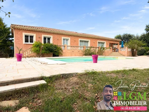 NOZIÈRES - MAISON DE PLAIN-PIED 4 CHAMBRES, PISCINE & GARAGE ☀️
