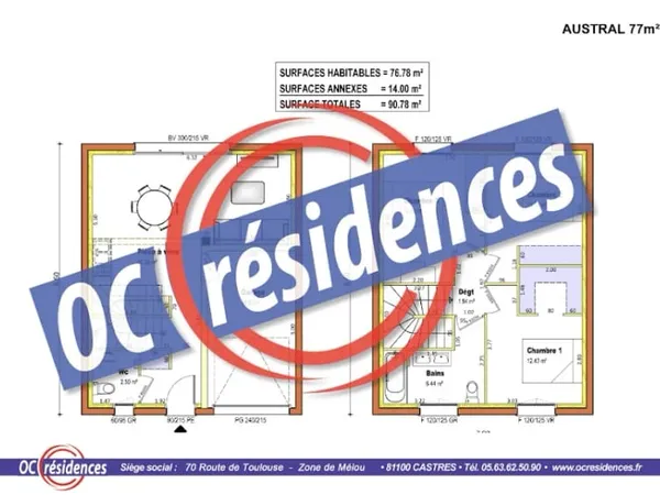 Maison neuve 3 pièces 76 m²