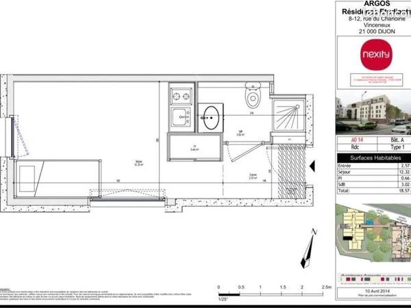 Appartement studio résidence étudiante Dijon