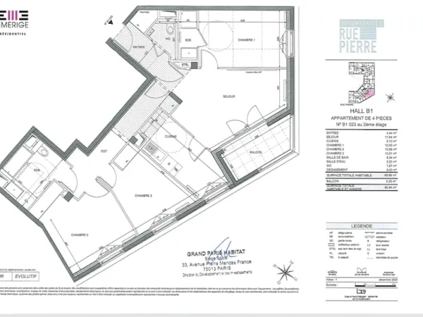 Appartement 4 pièces 86 m²