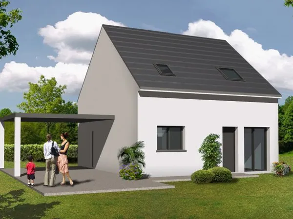 Maison 86.36 m² avec terrain à SAINTE-HELENE (56)