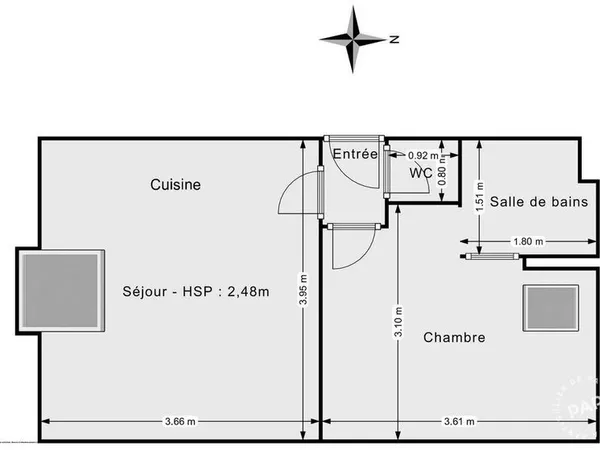 A vendre appartement - La ville Du bois 91 - Centre-ville : investissement locatif avec locataire en