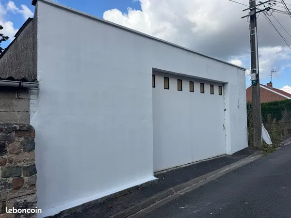 Local, Grand garage, habitation, terrain constructible