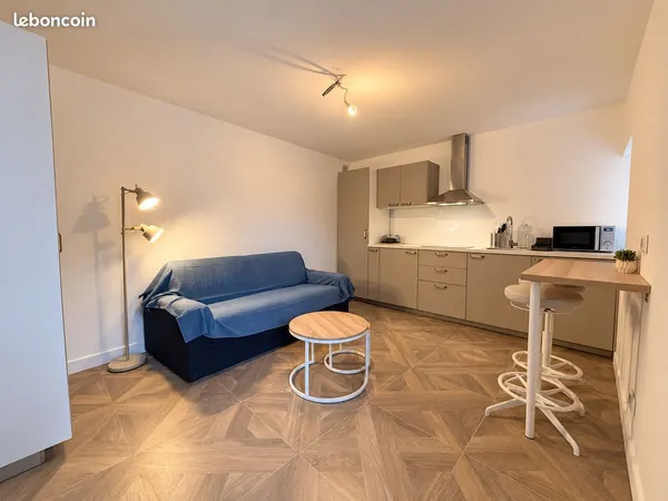 à louer, studio meublé entièrement rénové, aspremont village