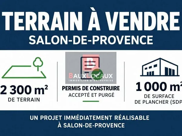 AV terrain 2300m² en zone ue1 à Salon de Provence