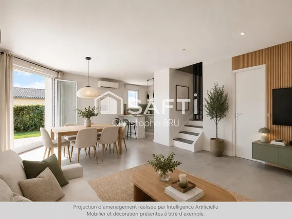 Duplex esprit maison avec jardin et 2 parkings
