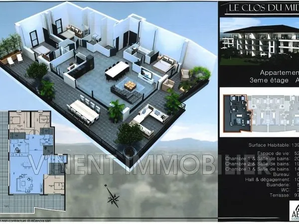 vente appartement de prestige 5 Pièce(s)