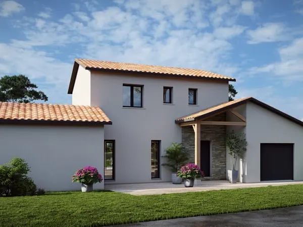 Maison à Replonges (01750) : 6 pièces, 4 chambres - Prix 356,000 € - Terrain de 1195 m² en pleine ca