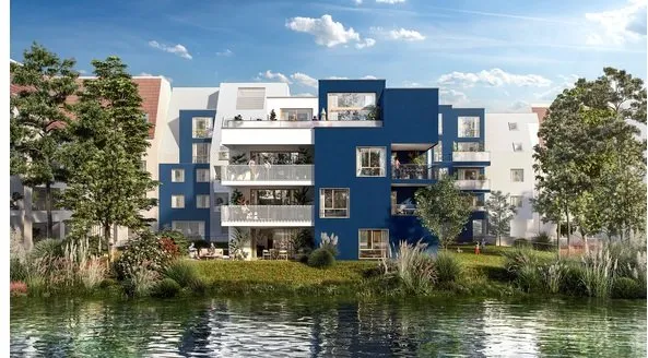 Superbe appartement 4 pièces en rez-de-jardin au bord de l'eau