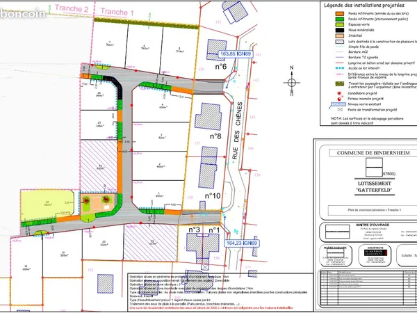 Terrain constructible viabilisé de 487 m² à Bindernheim - 85 000