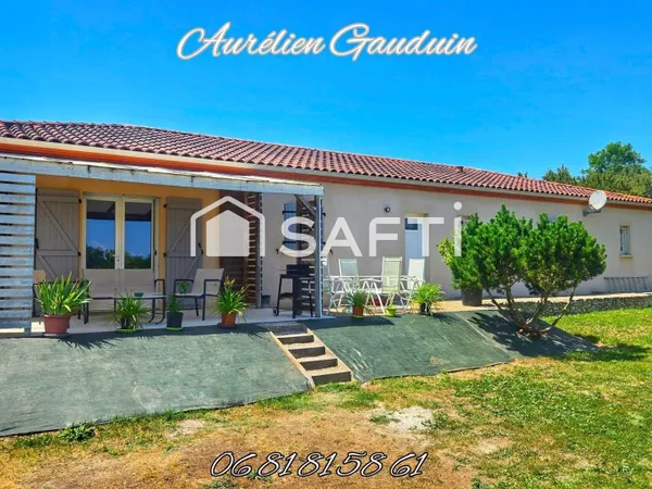 Plain-pied de 145 m² avec piscine et espace indépendant