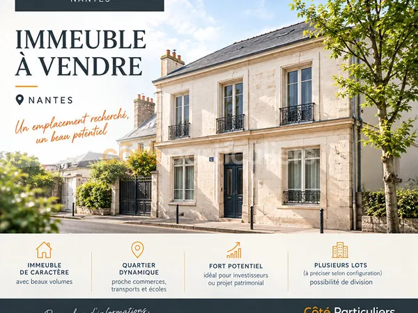NANTES -- SAINT DONATIEN -- IMMEUBLE DE RAPPORT -- LOCAUX COMMERCIAUX -- 2 T2-- 1 STUDIO --