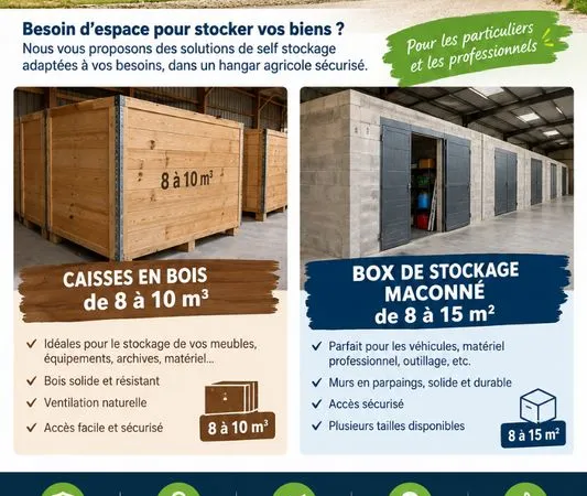Location Box de stockage 📦 place de parking garde meuble déménagement