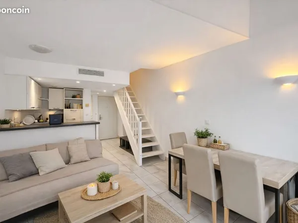 T3/4 duplex proche Central Park bld Carnot + parking désolée privé dernier étage