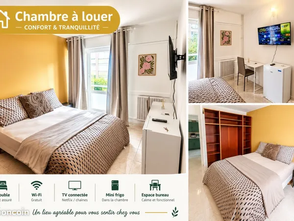 Chambre meublée de 11 m2, Proche Paris