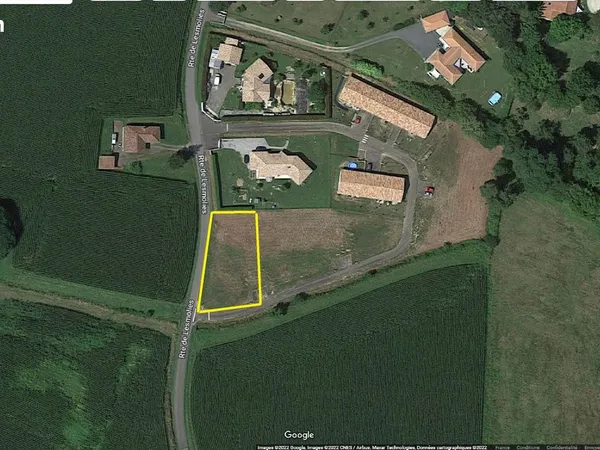 TERRAIN 932m² BÉNESSE-LÈS-DAX - PERMIS 09/2022 POUR 2 MAISONS JUMELEES