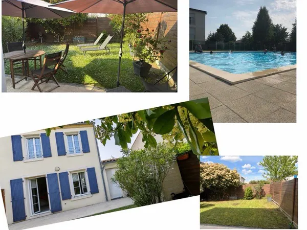 Maison 70 m² à Saintes - 2 chambres, jardin, garage et piscine en copropriété - 198 000