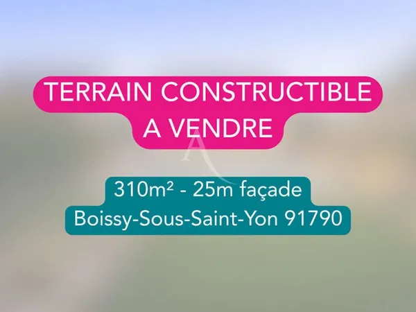 Terrain Constructible 310m² Boissy Sous Saint Yon 91790