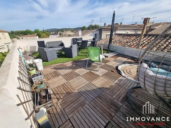 FABREGUES - T1 bis de 45.38 m² avec terrasse au centre du villa