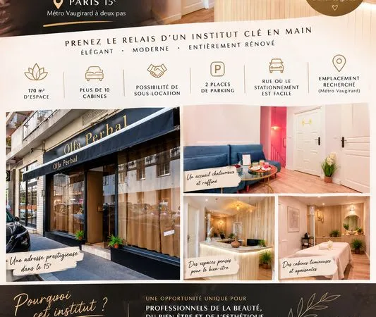 Vente de commerce institut de beaute