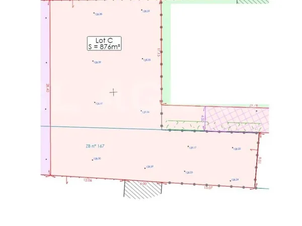 Terrain en individuel 876 m²