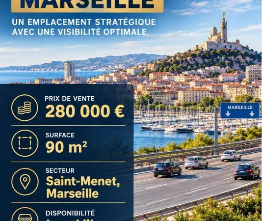 Local commercial 90m2 Marseille 11ème pmr