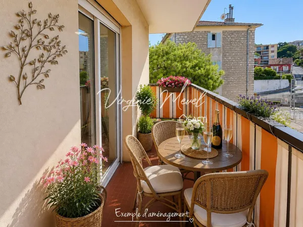 Nice ouest Araucaria 3 pièces 65m2 en avant dernier étage