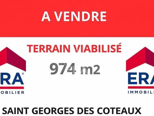 Terrain viabilisé Saint Georges Des Coteaux 974 m2