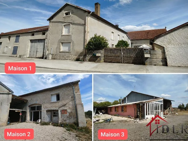 ENSEMBLE IMMOBILIER COMPOSE DE 3 MAISONS