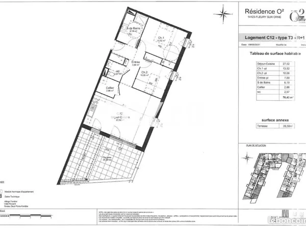 Appartement 3 pièces 70 m²